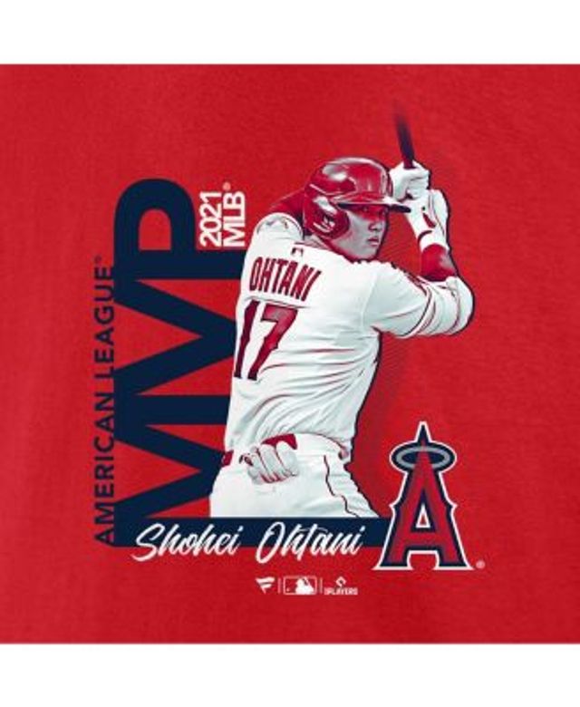 Shohei Ohtani Los Angeles Angels Majestic Women's V-Neck Name & Number T- Shirt - Red