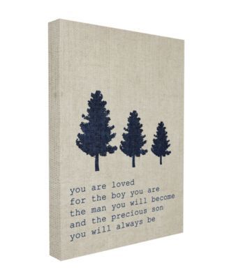 You are Loved Trees Stretched Canvas Wall Art, 24" x 30"