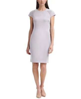 Women's Ruched Cap-Sleeve Sheath Dress