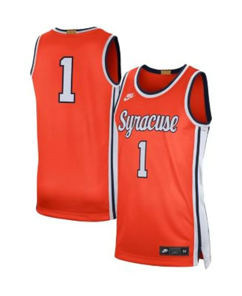 Men's Nike #1 White Syracuse Orange Retro Limited Jersey