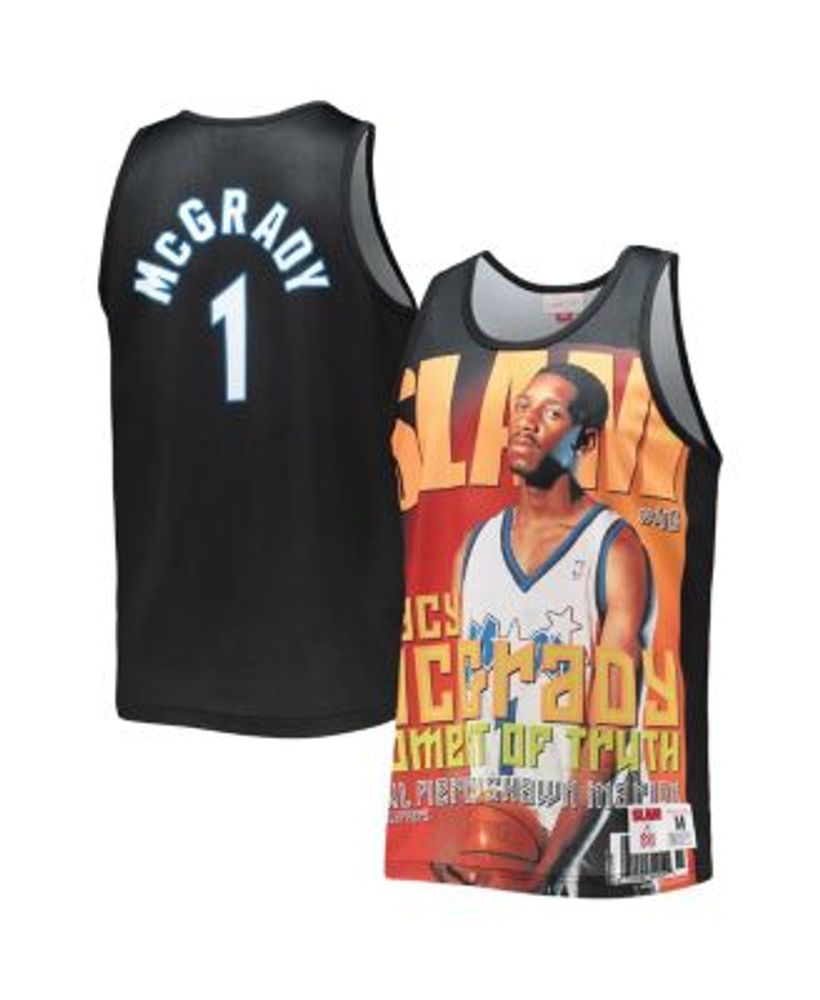 Mitchell and Ness Men's Slam Magazine Penny Hardaway Cover Graphic T-Shirt in Black/Black Size Medium | 100% Cotton/Jersey