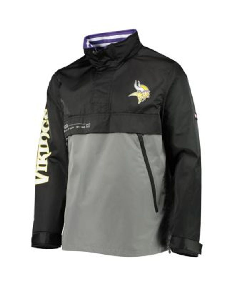 Men's Tommy Hilfiger Black/Gray Minnesota Vikings Anorak Hoodie