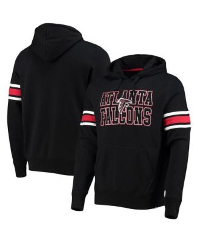 Men's '47 Red Atlanta Falcons Double Block Throwback Pullover Hoodie