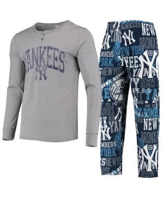 Men's Concepts Sport White/Navy New York Yankees Big & Tall Pinstripe Sleep Pants