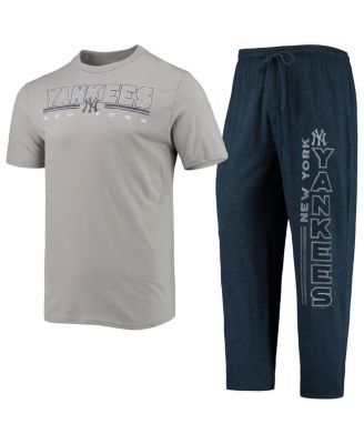 Women's Concepts Sport White/Navy New York Yankees Flagship Long Sleeve V-Neck T-Shirt & Pants Sleep Set Size: Small