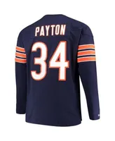 Men's Mitchell & Ness Walter Payton White Chicago Bears Retired Player Name  & Number Long Sleeve Top