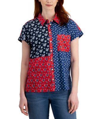 Women's Cotton Printed Camp Shirt