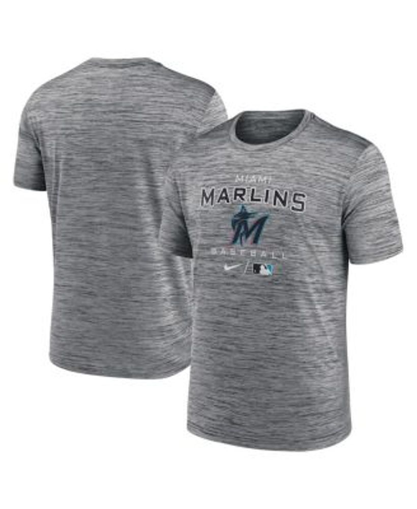 Men's Miami Marlins Nike Black Marled T-Shirt Size: Large