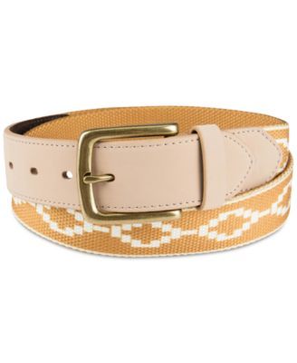 Men's Faux Leather Printed Fabric Belt