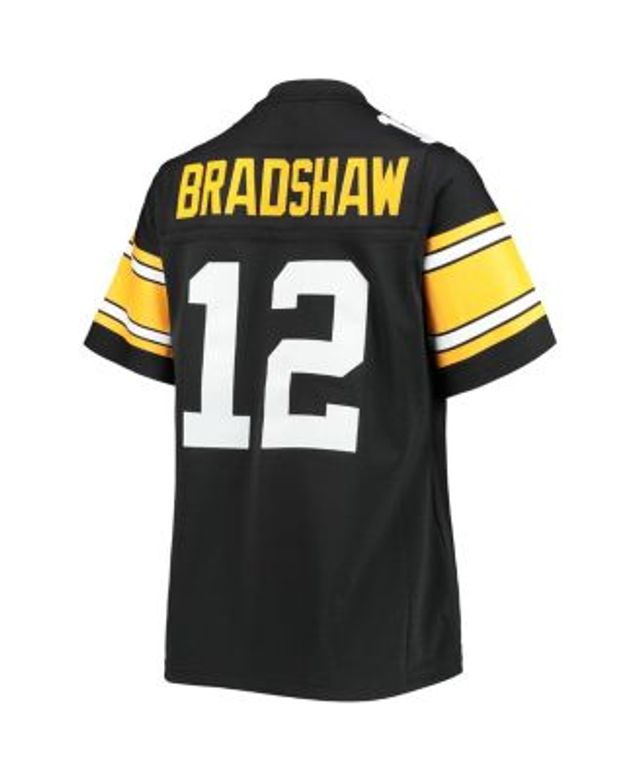 Mitchell Ness Terry Bradshaw Pittsburgh Steelers Black Legacy Replica Jersey Size Medium
