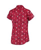 Women's FOCO Royal Chicago Cubs Floral Button Up Shirt