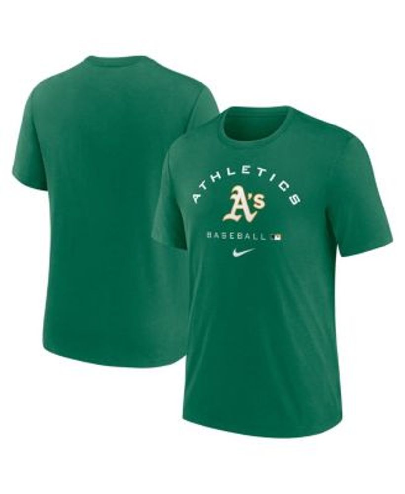 Nike Men's Kelly Green Oakland Athletics Authentic Collection Tri-Blend  Performance T-shirt