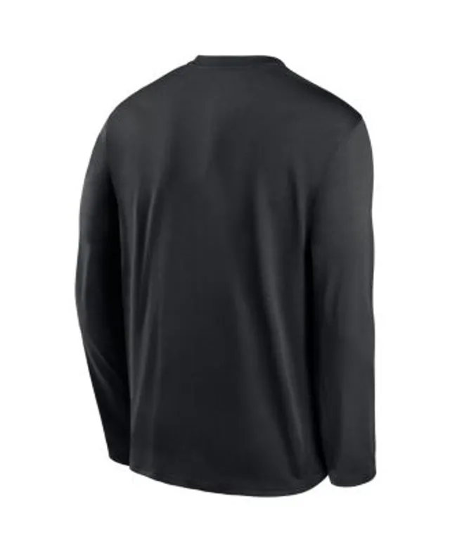 Men's Nike Gray/Black Colorado Rockies Game Authentic Collection Performance Raglan Long Sleeve T-Shirt Size: Medium
