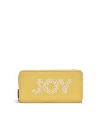 Women's Daisy Joy Printed Large Leather Zip Around Wallet