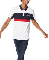 Men's Colour Block Jersey Polo Shirt