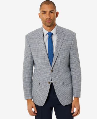 Men's UltraFlex Grey & Blue Check Blazer