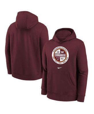 Nike Youth Washington Commanders Sideline Club Red Pullover Hoodie