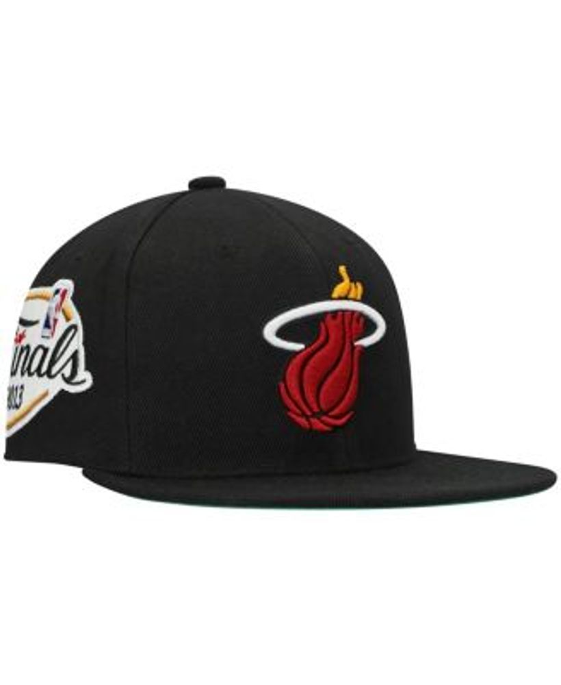 Miami Heat Mitchell & Ness 2013 Finals XL Patch Snapback Hat - Black