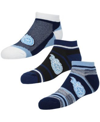 Boys and Girls Youth Tennessee Titans 3-Pack Cash Ankle Socks