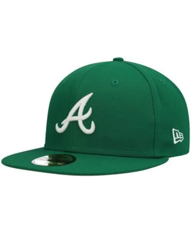 Atlanta Braves EVERGREEN White-Green Fitted Hat by New Era