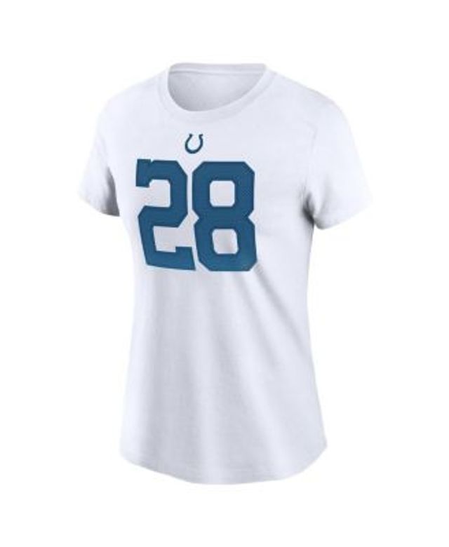 Jonathan Taylor Indianapolis Colts Men's White Name & Number Logo T-Shirt 