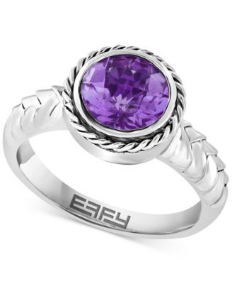 EFFY® Amethyst Solitaire Ring (1-3/4 ct. t.w.) Sterling Silver (Also Blue Topaz)