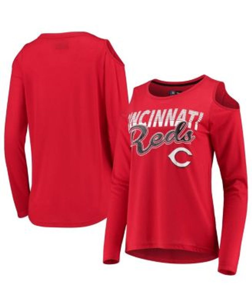 Women's G-III 4Her by Carl Banks Red Cincinnati Reds City Graphic Fitted T-Shirt Size: Large