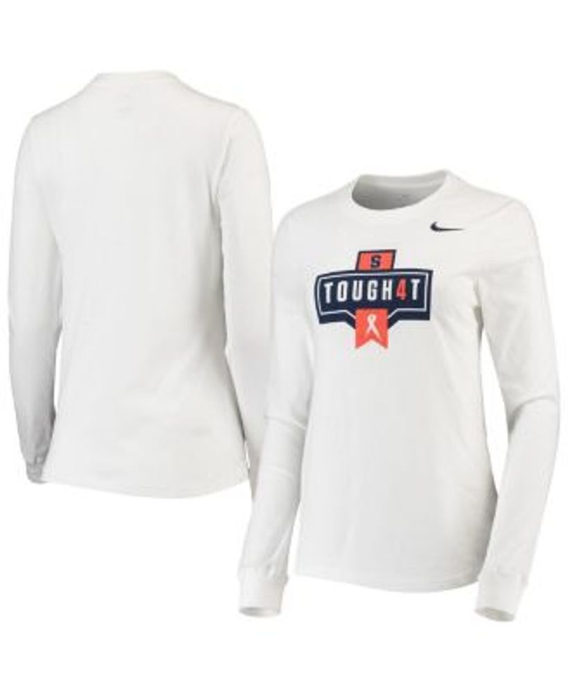 Women's Fanatics Branded Orange/White Denver Broncos Ombre Long Sleeve T-Shirt Size: Small