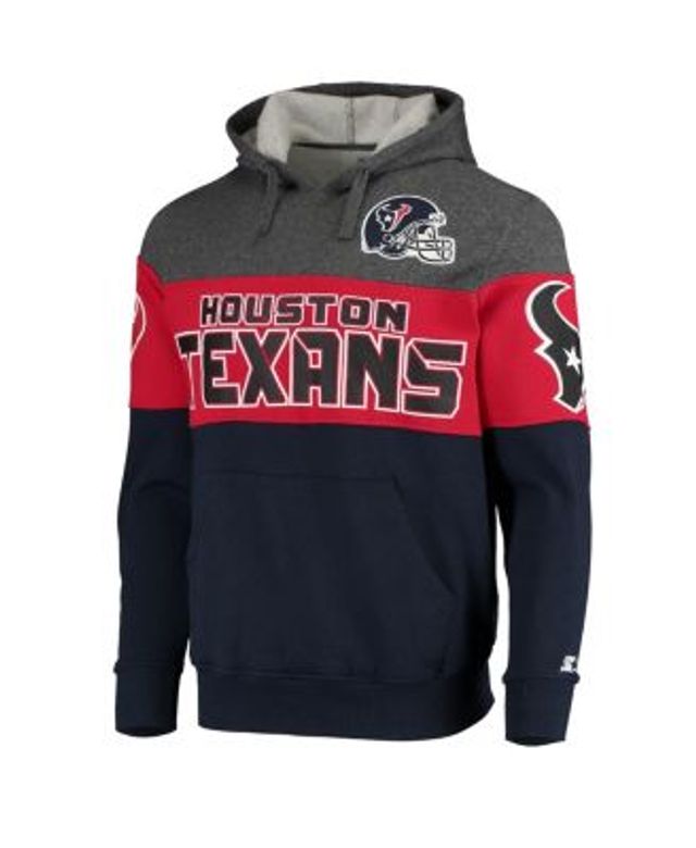 Houston Texans Starter Extreme Fireballer Pullover Hoodie - Heathered  Gray/Navy