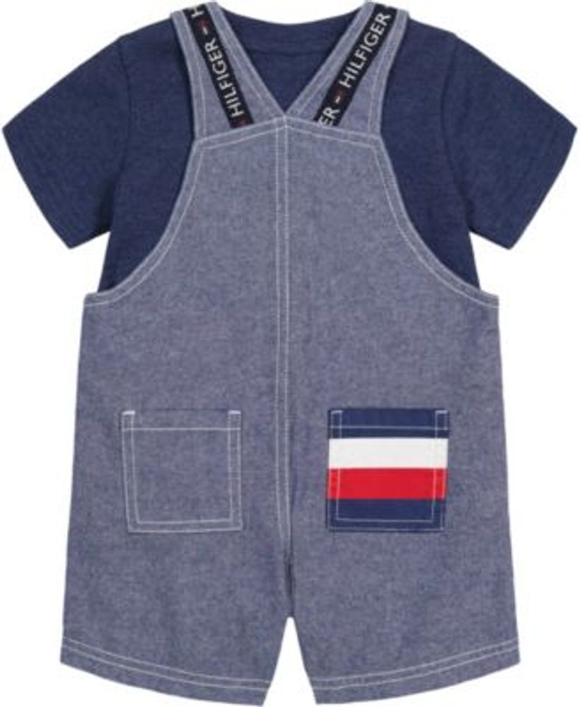 Baby Boys Combed T-shirt and Shortall, 2 Piece Set