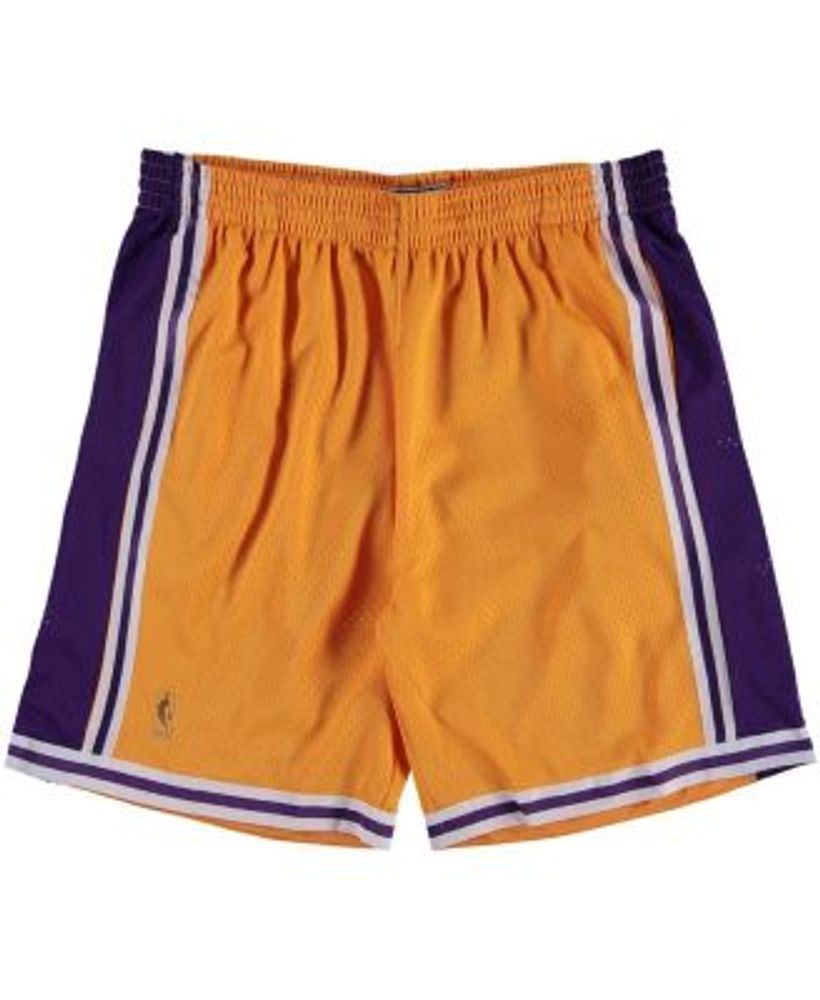 Mitchell & Ness Men's Gold Los Angeles Lakers Hardwood Classics Team Swingman  Shorts