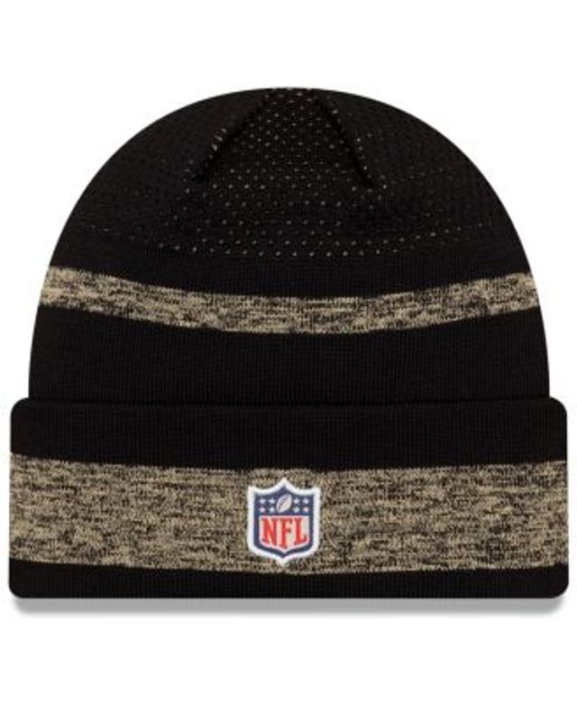 New Era Men's Black Pittsburgh Steelers 2021 Sideline Tech Cuffed Knit Hat