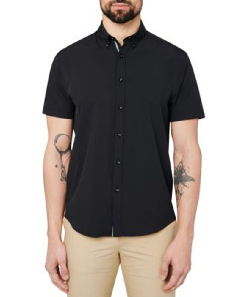 macy's black dress shirt