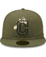 Men's New Era Gray Cleveland Indians Cooperstown Collection Logo 59FIFTY Fitted  Hat