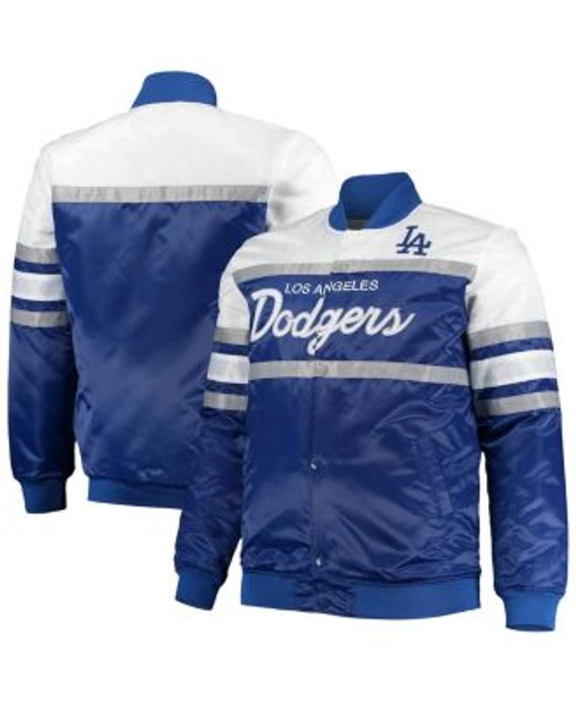 Full-Snap Los Angeles Dodgers Royal Blue and White Varsity Jacket