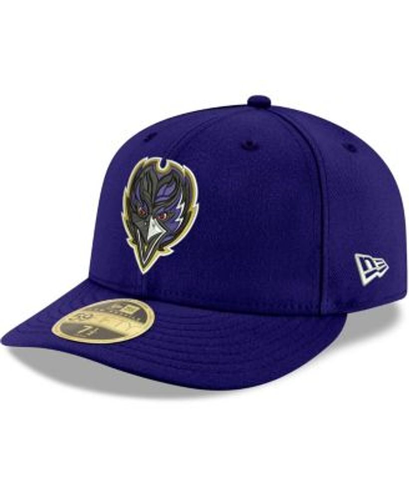 Men's New Era Black Baltimore Ravens Omaha Low Profile 59FIFTY Fitted Hat