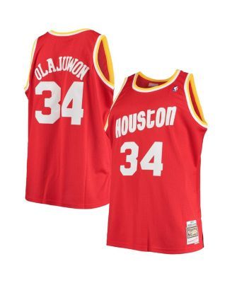 Men's Mitchell & Ness Hakeem Olajuwon Black Houston Rockets Hardwood Classics 1993/94 Tie-Dye Swingman Jersey Size: Small