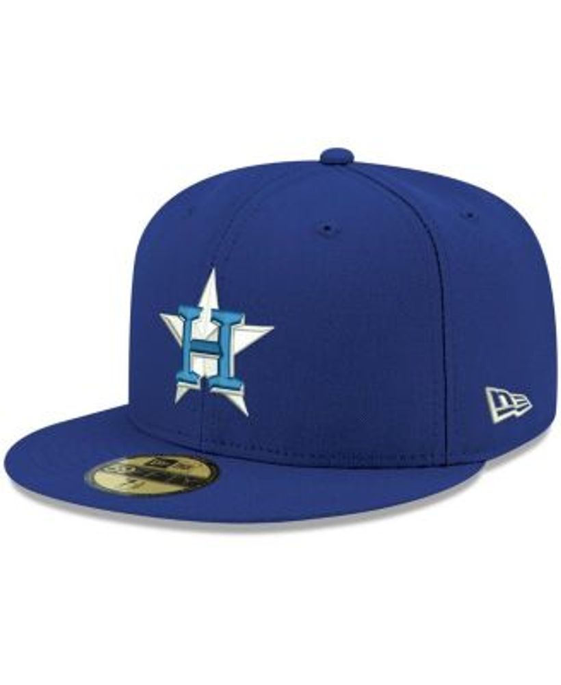 New Era Men's Royal Houston Astros Logo White 59FIFTY Fitted Hat