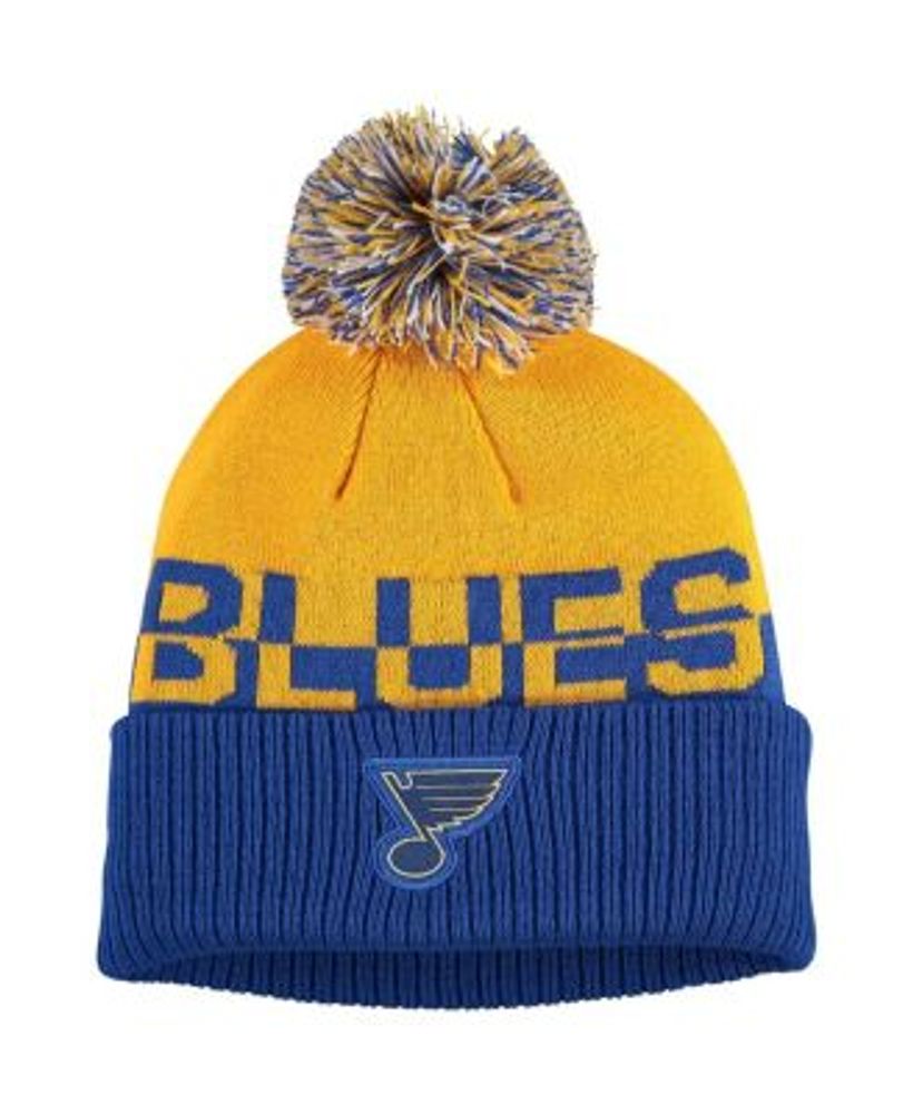 St. Louis Blues Men's Adidas Cuffed Pom Knit Hat