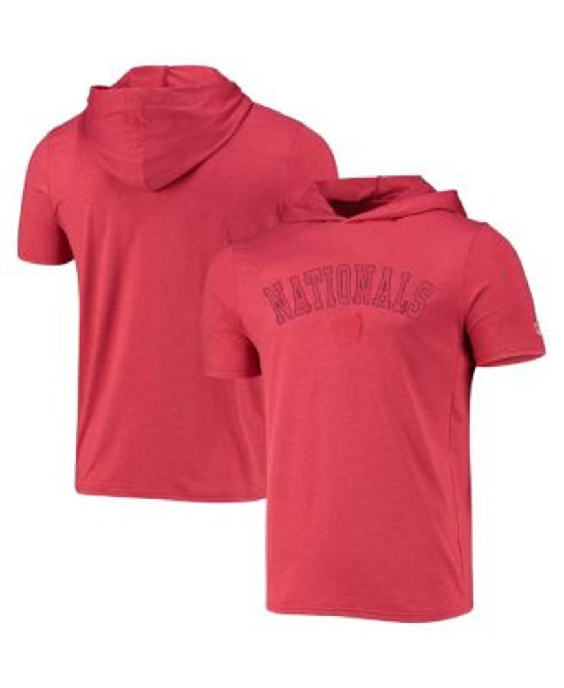 Washington Nationals Fanatics Branded Official Logo Fitted Pullover Hoodie  - Red