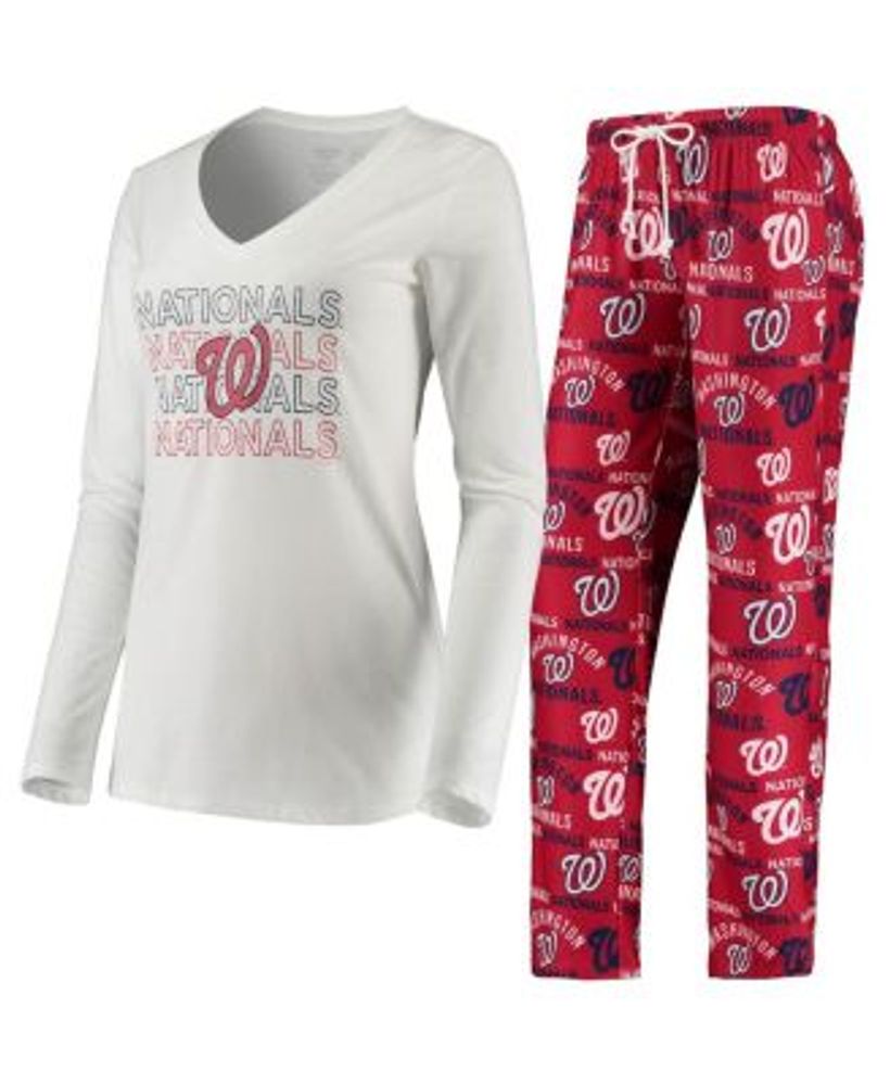 Lids Chicago Cubs Concepts Sport Women's Flagship Long Sleeve V-Neck T-Shirt  & Pants Sleep Set - White/Royal