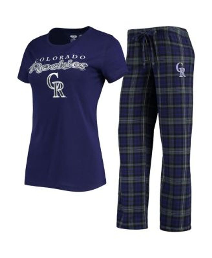 Concepts Sport Women's Purple, Black Colorado Rockies Meter Muscle