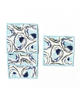 Oyster Print Cocktail Napkins, Set of 4