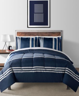 Skyline Stripe 3-Pc Comforter Sets, Created For Macy's