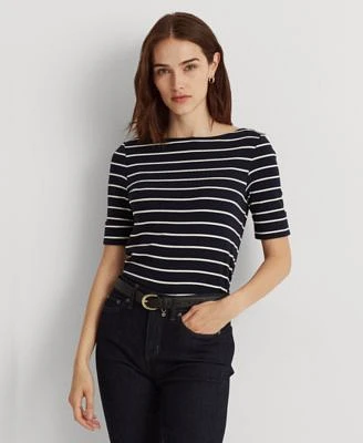 Striped Boatneck Top