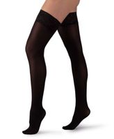 Women's Vual 70 Opaque Floral Lace Thigh Highs