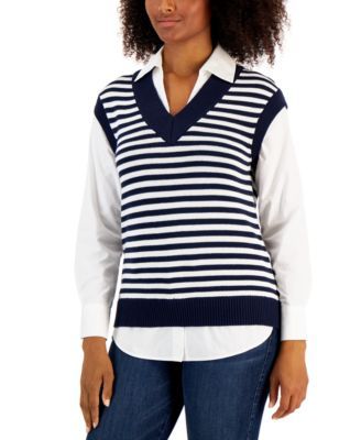 Layered Sweater Vest 