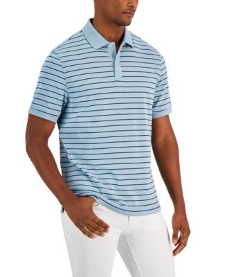 Men's Striped Interlock Polo Shirt, Created for Macy's