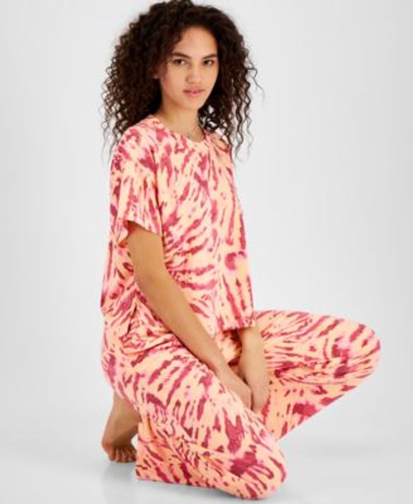 Women's High-Rise Wide-Leg Pajama Pants, Created for Macy's