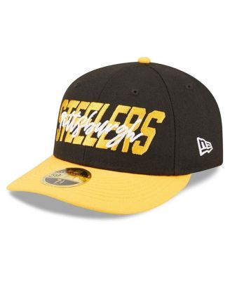 Men's New Era Black Pittsburgh Steelers Super Bowl Patch 59FIFTY Fitted Hat  